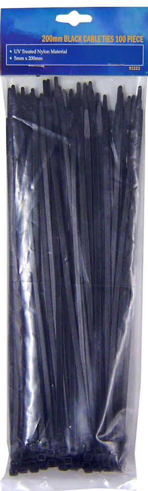 Cable Tie Black 300mm 100pce  $9.80